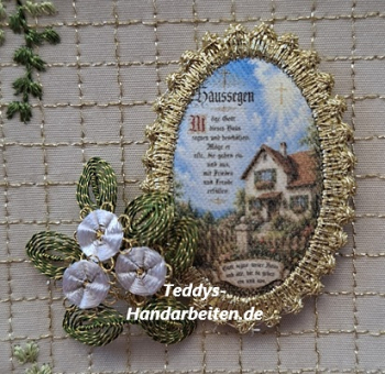 Heiligenbild  HB-CH-H287  Hausssegen  mit Goldrand  32x46mm