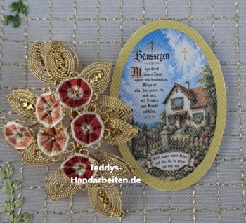 Heiligenbild  HB-CH-H287  Hausssegen  mit Goldrand  ohne Stickrand 30x45mm