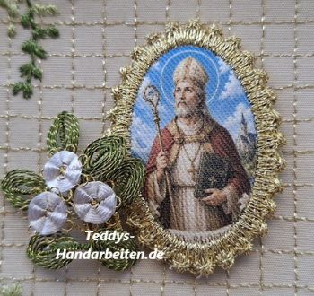 Heiligenbild  HB-CH-H293  Hl. Rupert  mit Goldrand  32x46mm