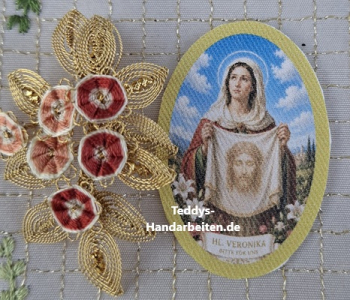 Heiligenbild  HB-CH-H300 Hl. Veronika  mit Goldrand  32x46mm - Kopie