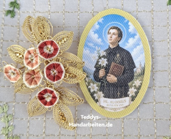 Heiligenbild  HB-CH-H301  Hl. Aloisius  ohne Goldrand  30x45mm