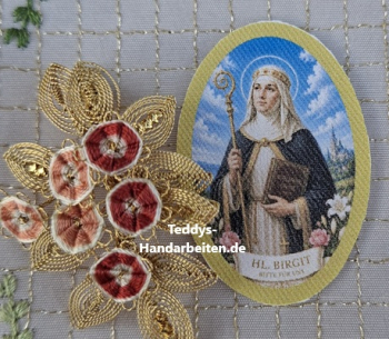 Heiligenbild  HB-CH-H304  Hl. Birgit   (ohne Stickrand) 30x45mm
