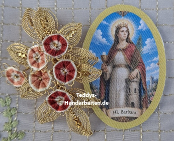 Heiligenbild  HB-CH-H310  Hl. Barbara  (ohne Stickrand) 30x45mm