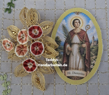 Heiligenbild  HB-CH-H317  Hl. Dionysius  (ohne Stickrand) 30x45mm