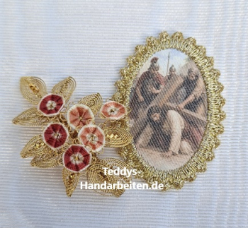 Heiligenbild  HB-CH-H332 Kreuzweg  Station 7  mit Goldrand  32x46mm