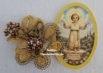 Heiligenbild  HB-CH-H341  Jesulein  (ohne Stickrand) 30x45mm