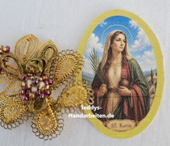 Heiligenbild  HB-CH-H362  Hl. Karin  (ohne Stickrand) 30x45mm