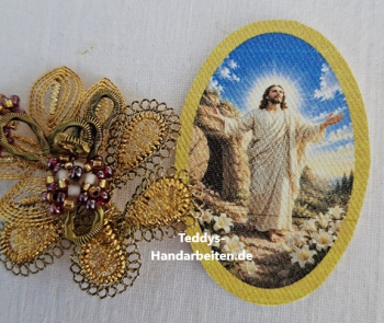 Heiligenbild  HB-CH-H363  Ostersonntag  (ohne Stickrand) 30x45mm