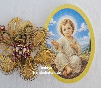 Heiligenbild  HB-CH-H364 Jesulein  (ohne Stickrand) 30x45mm