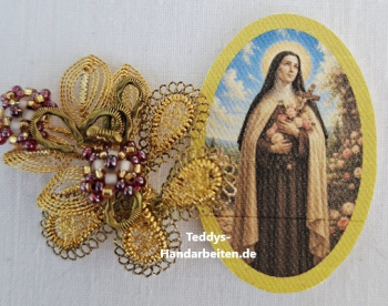 Heiligenbild  HB-CH-H378  Hl. Theresia  (ohne Stickrand) 30x45mm