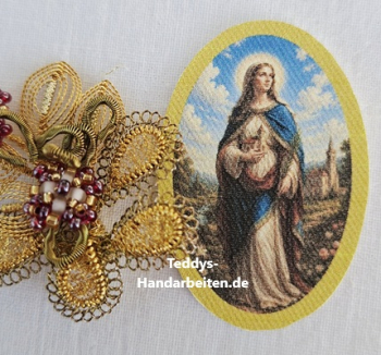 Heiligenbild  HB-CH-H380  Hl. Hermine  (ohne Stickrand)  30x45mm