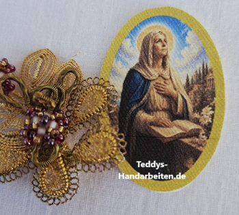 Heiligenbild  HB-CH-H381  Hl. Monika   (ohne Stickrand)  30x45mm