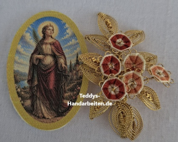 Heiligenbild  HB-CH-H382  Hl. Victoria  (ohne Stickrand)  30x45mm