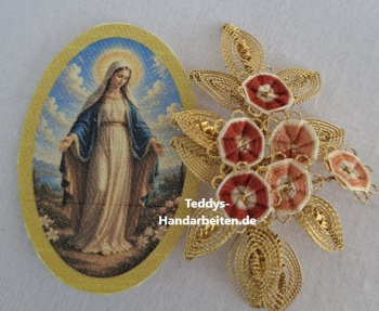 Heiligenbild  HB-CH-H383  Hl. Maria  (ohne Stickrand)  30x45mm