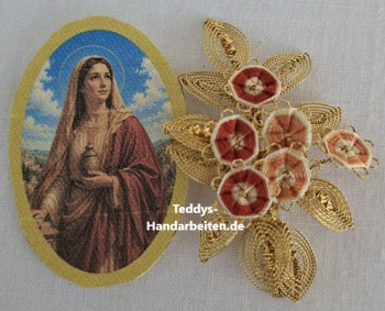Heiligenbild  HB-CH-H386  Hl. Melanie  (ohne Stickrand)  30x45mm