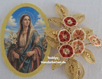 Heiligenbild  HB-CH-H387  Hl.Silke  (ohne Stickrand)  30x45mm