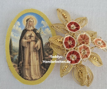 Heiligenbild  HB-CH-H388  Hl.Margit  (ohne Stickrand)  30x45mm