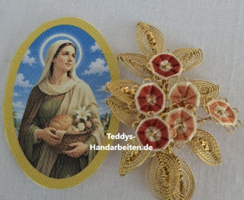 Heiligenbild  HB-CH-H389  Hl. Emma1   (ohne Stickrand)  30x45mm