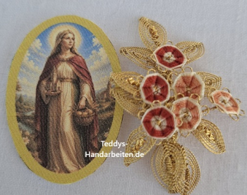 Heiligenbild  HB-CH-H390  Hl. Emma2  (ohne Stickrand)  30x45mm