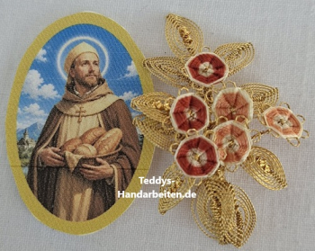Heiligenbild  HB-CH-H392    Hl. Albert (ohne Stickrand)  30x45mm