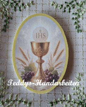 Heiligenbild  HB-CH-M201  Kelch  (ohne Stickrand)  50x70mm