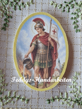 Heiligenbild  HB-CH-F203  Hl. Florian  (ohne Stickrand)  70x100mm