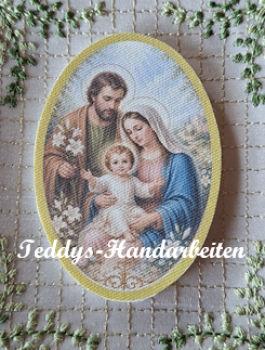 Heiligenbild  HB-CH-M210  Hl. Familie  (ohne Stickrand)  50x70mm