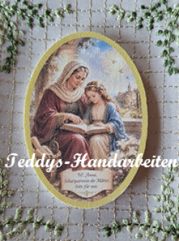 Heiligenbild  HB-CH-M212  Hl.Anna  (ohne Stickrand)  50x70mm