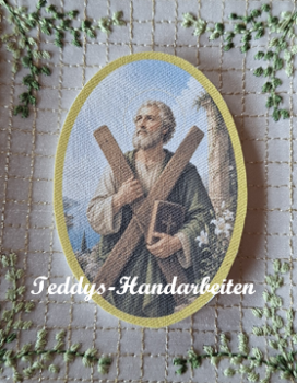 Heiligenbild  HB-CH-M223  Hl.Andreas  (ohne Stickrand)  50x70mm