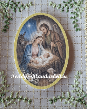 Heiligenbild  HB-CH-D226  Hl. Familie  (ohne Stickrand)  60x85mm