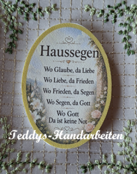 Heiligenbild  HB-CH-F227   Haussegen  (ohne Stickrand)  70x100mm