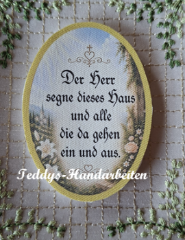 Heiligenbild  HB-CH-M228  Herr segne...  (ohne Stickrand)  50x70mm