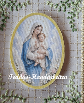 Heiligenbild  HB-CH-M229  Madonna mit Kind  (ohne Stickrand)  50x70mm - Kopie