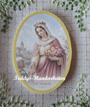Heiligenbild  HB-CH-M232  Hl. Elisabeth  (ohne Stickrand)  50x70mm