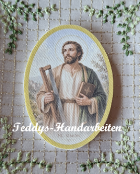 Heiligenbild  HB-CH-F243   Hl. Simon  (ohne Stickrand)  70x100mm