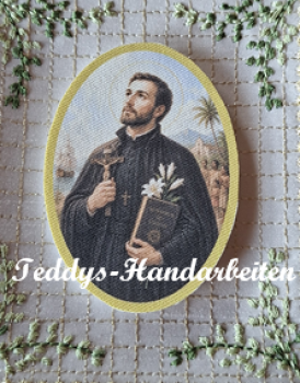 Heiligenbild  HB-CH-F246  Hl. Franz Xaver  (ohne Stickrand)  70x100mm