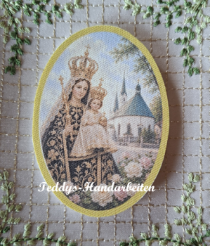 Heiligenbild  HB-CH-M248  Madonna  (ohne Stickrand)  50x70mm