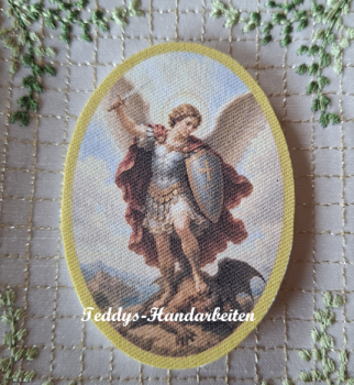 Heiligenbild  HB-CH-M251  Erzengel Michael   (ohne Stickrand)  50x70mm