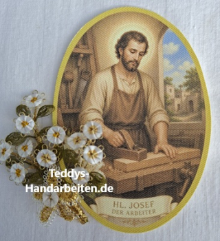 Heiligenbild  HB-CH-M269   Hl. Josef (ohne Stickrand)  50x70mm
