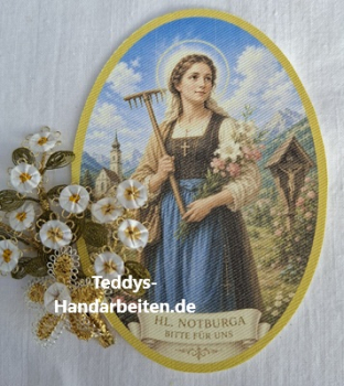 Heiligenbild  HB-CH-M273  Hl. Notburga  (ohne Stickrand)  50x70mm