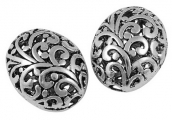 G001 Metall Beads,T-MP607 , Antique Silver, 21x17x13mm, 2St.