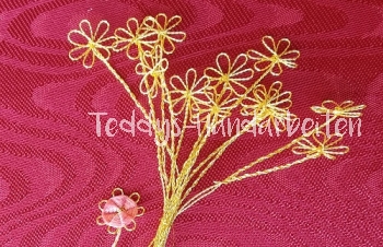Wickelblumenrohlinge gold für 10mm Blüte 12St.