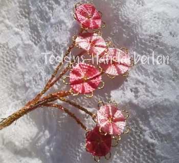 Wickelblumen 9018 rosa meliert  10mm Blüte  6St.