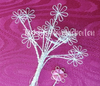 Wickelblumenrohlinge silber für 10mm Blüte 12St.