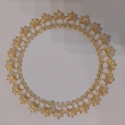 Handgeköppelte echt verg. Spitze KR-2031b  rund 100/140mm