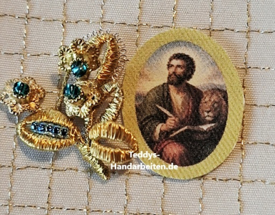 Heiligenbild  HB-CH-E405 Evangelist Markus  ohne Goldrand  20x25mm