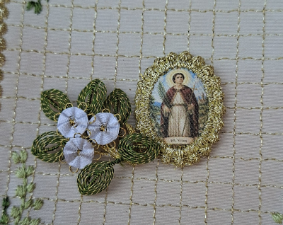 Heiligenbild  HB-CH-E312  Hl.Vitus  mit Goldrand  22x30mm