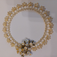 Handgeköppelte echt verg. Spitze KR-2031b  rund 100/140mm