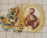 Heiligenbild  HB-CH-E403 Evangelist Matthäus  ohne Goldrand  20x25mm
