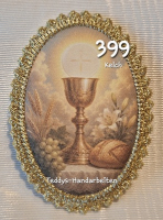 Heiligenbild  HB-CH-F399 Kelch   mit Goldrand 75x105mm